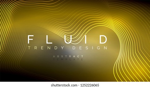 Digital flowing wave particles abstract background, vector smoke effect design