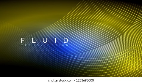 Fundo abstrato de partículas de onda de fluxo digital, projeto de efeito de fumaça de vetor