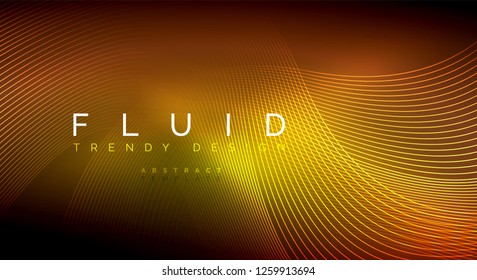 Partículas de onda de flujo digital fondo abstracto, diseño de efecto de humo vectorial
