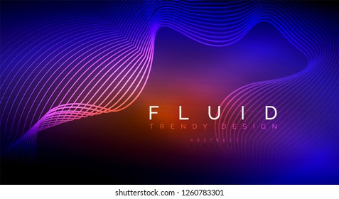 Partículas de onda de flujo digital fondo abstracto, diseño de efecto de humo vectorial