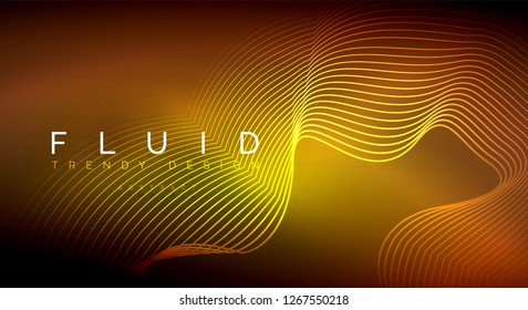 Fundo abstrato de partículas de onda de fluxo digital, projeto de efeito de fumaça de vetor