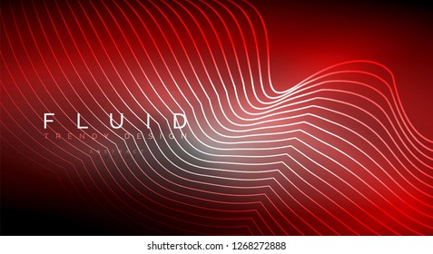 Digital flowing wave particles abstract background, vector smoke effect design