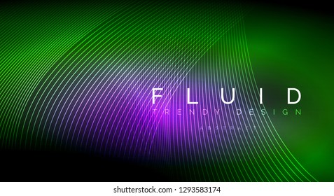 Partículas de onda de flujo digital fondo abstracto, diseño de efecto de humo vectorial