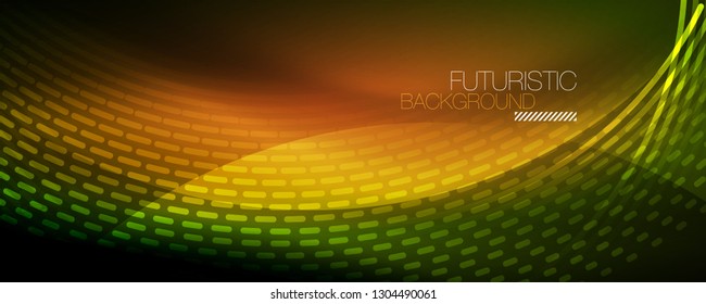 Digital flowing wave particles abstract background, vector smoke effect design. Vector illustration
