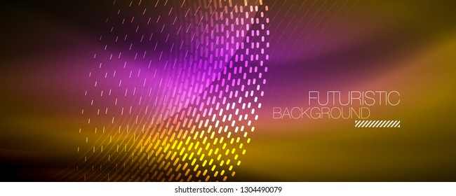 Digital flowing wave particles abstract background, vector smoke effect design. Vector illustration