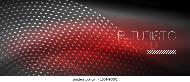 Partículas de onda de flujo digital de fondo abstracto, diseño de efecto de humo vectorial. Ilustración del vector
