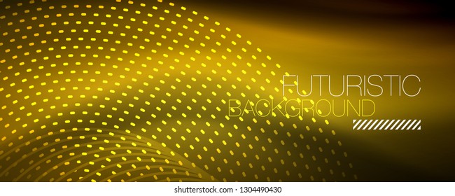 Digital flowing wave particles abstract background, vector smoke effect design. Vector illustration