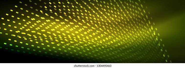 Digital flowing wave particles abstract background, vector smoke effect design. Vector illustration