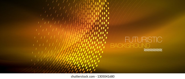 Digital flowing wave particles abstract background, vector smoke effect design. Vector illustration