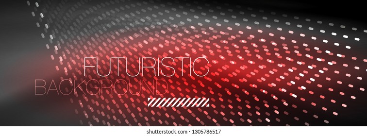 Digital flowing wave particles abstract background, vector smoke effect design. Vector illustration