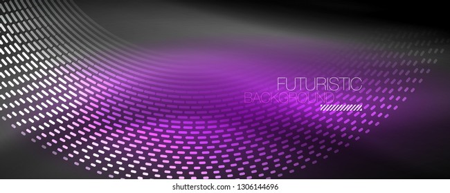 Digital flowing wave particles abstract background, vector smoke effect design. Vector illustration