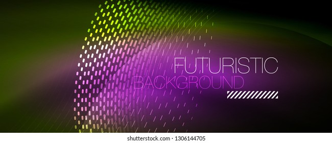 Digital flowing wave particles abstract background, vector smoke effect design. Vector illustration