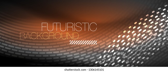 Digital flowing wave particles abstract background, vector smoke effect design. Vector illustration