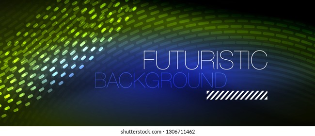 Digital flowing wave particles abstract background, vector smoke effect design. Vector illustration