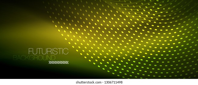 Digital flowing wave particles abstract background, vector smoke effect design. Vector illustration
