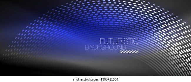 Digital flowing wave particles abstract background, vector smoke effect design. Vector illustration