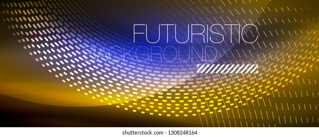 Digital flowing wave particles abstract background, vector smoke effect design. Vector illustration
