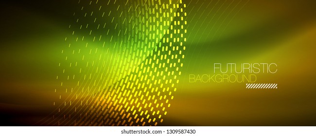 Digital flowing wave particles abstract background, vector smoke effect design. Vector illustration