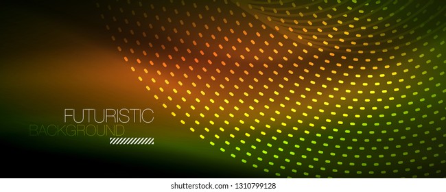 Digital flowing wave particles abstract background, vector smoke effect design. Vector illustration