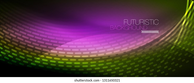 Digital flowing wave particles abstract background, vector smoke effect design. Vector illustration