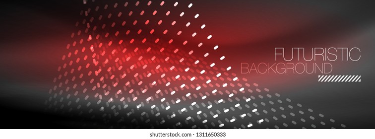 Digital flowing wave particles abstract background, vector smoke effect design. Vector illustration