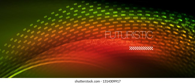 Digital flowing wave particles abstract background, vector smoke effect design. Vector illustration
