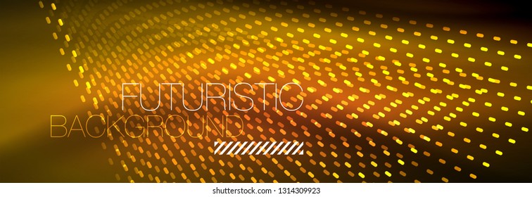 Digital flowing wave particles abstract background, vector smoke effect design. Vector illustration