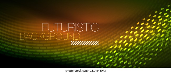 Digital flowing wave particles abstract background, vector smoke effect design. Vector illustration
