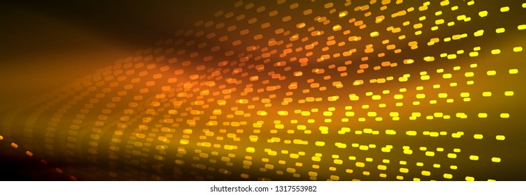 Partículas de onda de flujo digital de fondo abstracto, diseño de efecto de humo vectorial. Ilustración del vector
