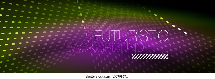 Fundo abstrato de partículas de onda de fluxo digital, projeto de efeito de fumaça de vetor. Ilustração vetorial