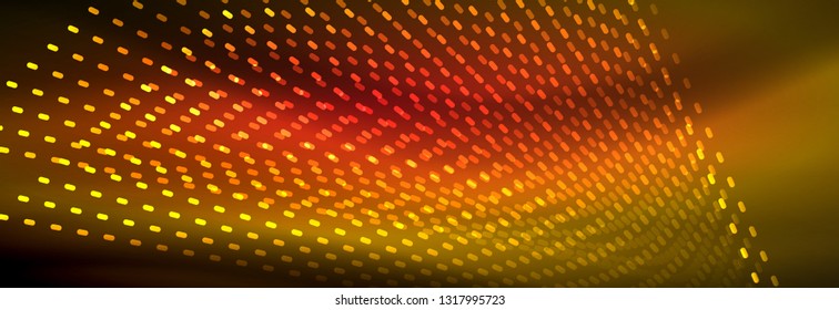 Digital flowing wave particles abstract background, vector smoke effect design. Vector illustration