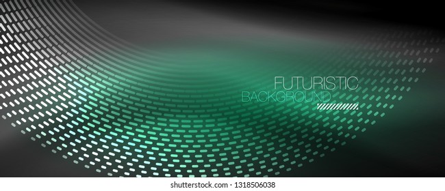 Digital flowing wave particles abstract background, vector smoke effect design. Vector illustration