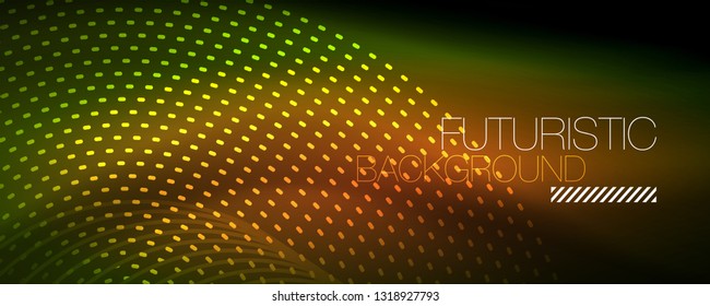 Digital flowing wave particles abstract background, vector smoke effect design. Vector illustration
