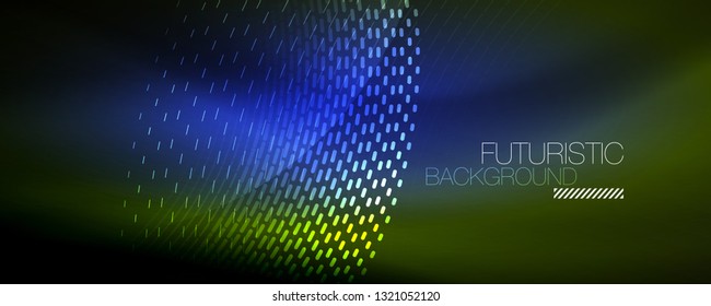 Digital flowing wave particles abstract background, vector smoke effect design. Vector illustration
