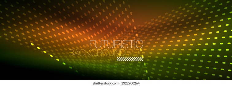 Digital flowing wave particles abstract background, vector smoke effect design. Vector illustration