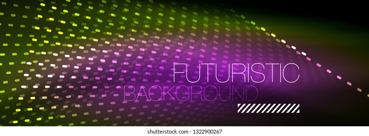 Digital flowing wave particles abstract background, vector smoke effect design. Vector illustration