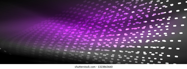 Partículas de onda de flujo digital de fondo abstracto, diseño de efecto de humo vectorial. Ilustración del vector