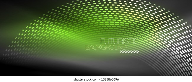 Digital flowing wave particles abstract background, vector smoke effect design. Vector illustration