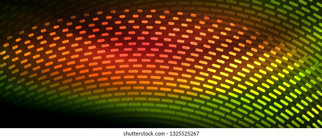 Digital flowing wave particles abstract background, vector smoke effect design. Vector illustration