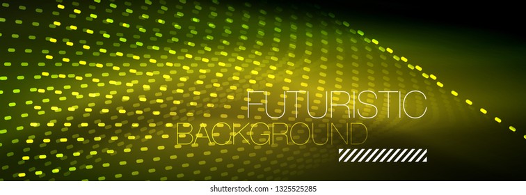 Digital flowing wave particles abstract background, vector smoke effect design. Vector illustration