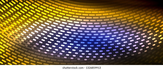Partículas de onda de flujo digital de fondo abstracto, diseño de efecto de humo vectorial. Ilustración del vector
