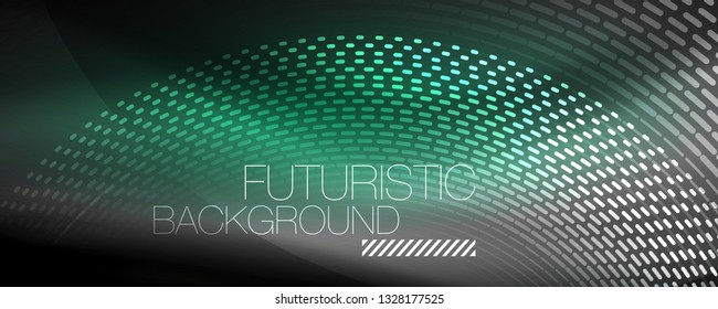 Digital flowing wave particles abstract background, vector smoke effect design. Vector illustration