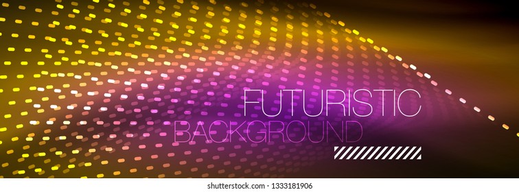 Digital flowing wave particles abstract background, vector smoke effect design. Vector illustration