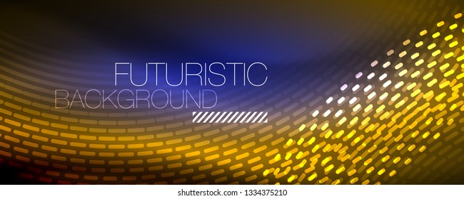 Partículas de onda de flujo digital de fondo abstracto, diseño de efecto de humo vectorial. Ilustración del vector