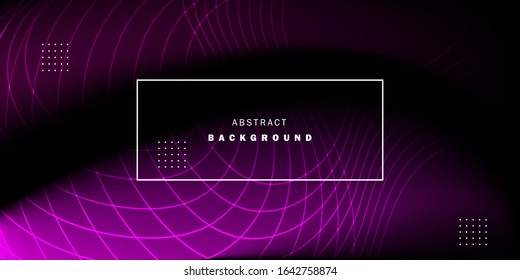 Digital flowing wave particles abstract background, vector smoke effect design