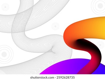 Digital fluid background. Wave colorful shape concept. Design for abstract futuristic fluid technology gradient background.