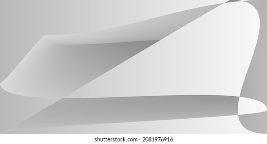 Digital Fluid Metallic Smooth Gradient Mesh. Minimal Shape Grey Gray Trendy Background. Technology Silver Layers Dynamic Illustration. Futuristic Alluminium Monochromatic Modern Modern Design.