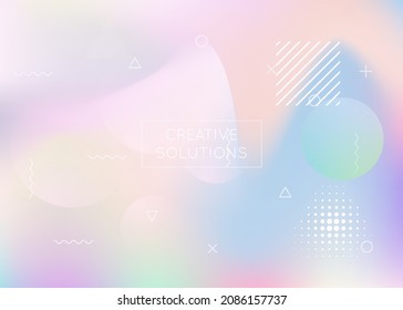 Digital Fluid. Violet Shiny Shape. Holographic Design. Magic Futuristic Backdrop. Minimal Pattern. Summer Flyer. Light Vector. Simple Dots. Blue Digital Fluid