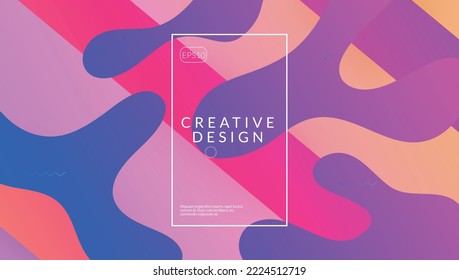 Digital Flyer. Flow Landing Page. Gradient Cover. Bright Paper. Fluid Website. Pink Memphis Design. Art Abstract Banner. Creative Brochure. Magenta Digital Flyer
