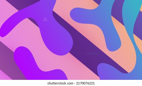 Digital Flyer. Wavy Modern Shape. Gradient Cover. Technology Presentation. Purple Graphic Layout. Mobile Frame. Minimal Pattern. 3d Landing Page. Violet Digital Flyer